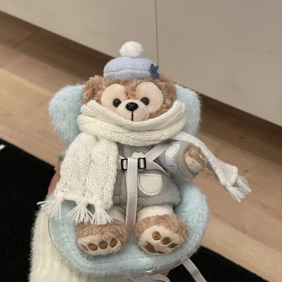 NEW Labubu 17cm keychain cute doll seats - blue - Picture 2 of 5